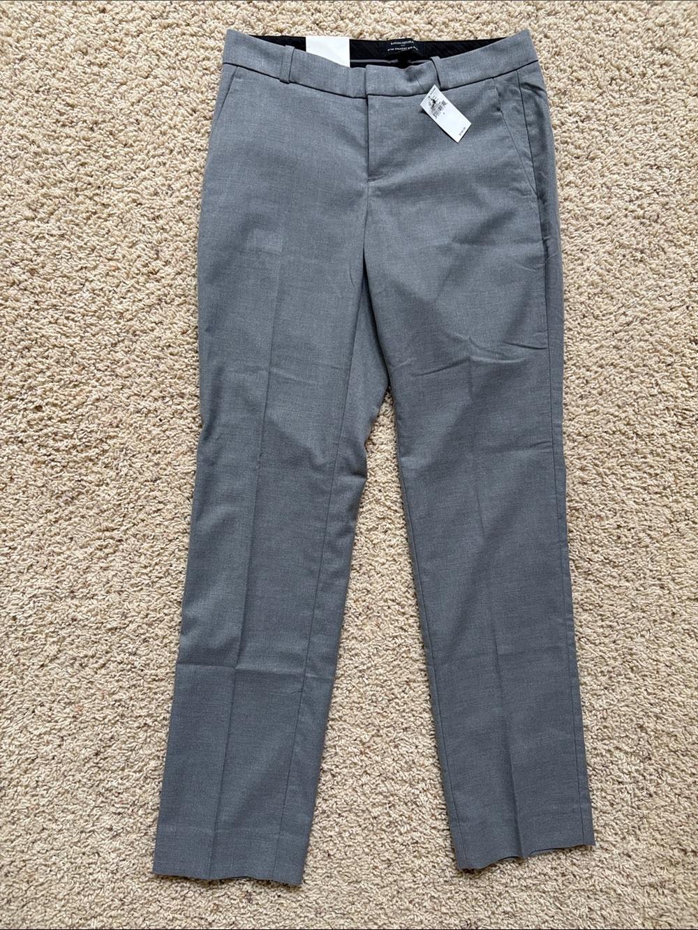 Banana Republic Gray Ryan Straight Mid-Rise Dress Pants